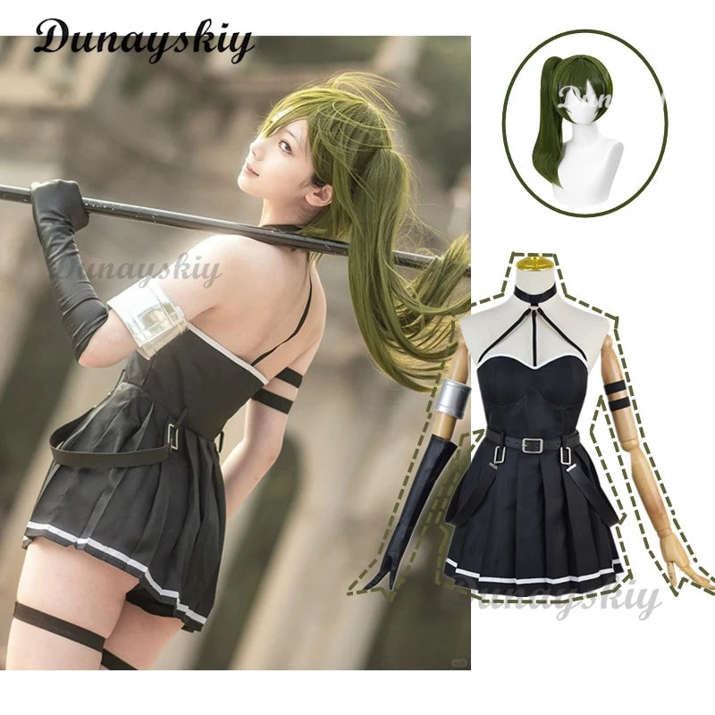 Frieren Beyond Journey's End Ubel Cosplay Costume Wig Anime Dress Unbel Uniform Gloves Stockings First-class Mage Halloween