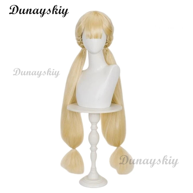 Zenless Zone Zero Alice Thymefield Cosplay Wig 90cm Gold Thick Volume Wigs Cosplay Anime Heat Resistant Synthetic Hair