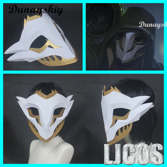 LOL Arcane Ekko Wildfire Gang Cosplay Mask The Boy Who Shattered Time Halloween Party Masquerade EVA Mask Props Customized