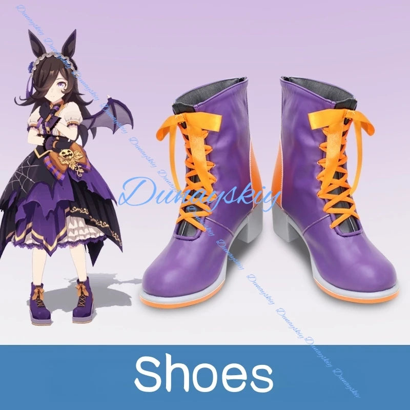 Game Umamusume: Pretty Derby Rice Shower Cosplay Costume Wig Halloween Dress Party Suit Carnival Uniform Anime Custom Made Shoes