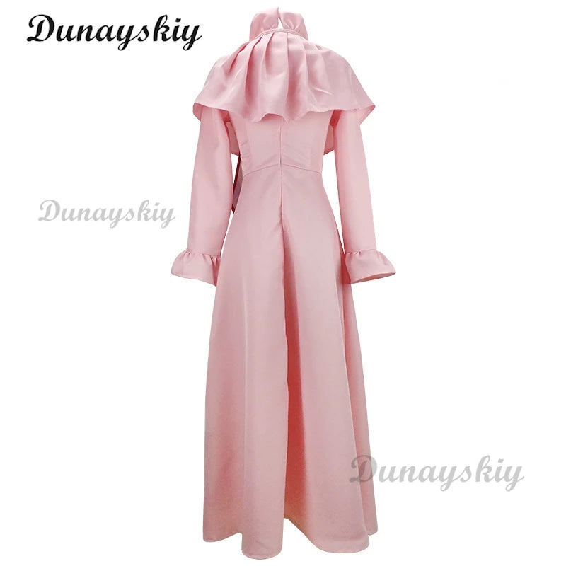 Anime Tail Mavis Vermilion Pink Dress Cosplay Costumes Wig  Women Full set Outfit Halloween Party Sets Customized