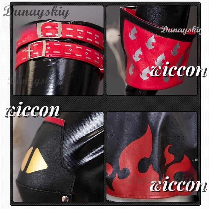 Burnice White Cosplay Costume Wig Hair Zenless Zone Zero Role Play Halloween Party Glasses Woman Comic-Con Disguise Combat Set