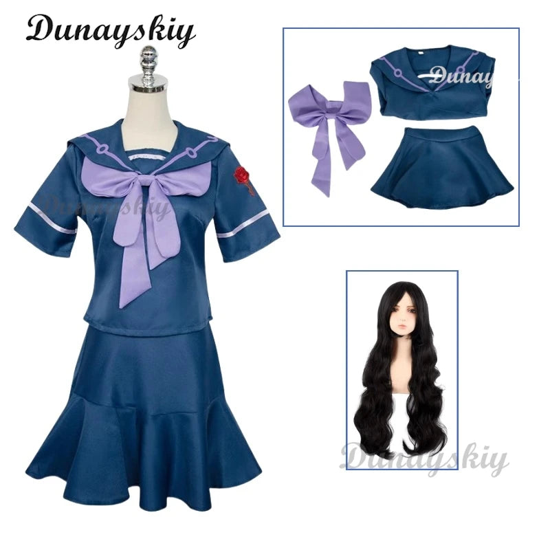 JoJo's Yamagishi Yukako Cosplay Costume Wig Women JK Uniform Clothes Skirt Accessories Cosplay Customized Bizarre Adventure