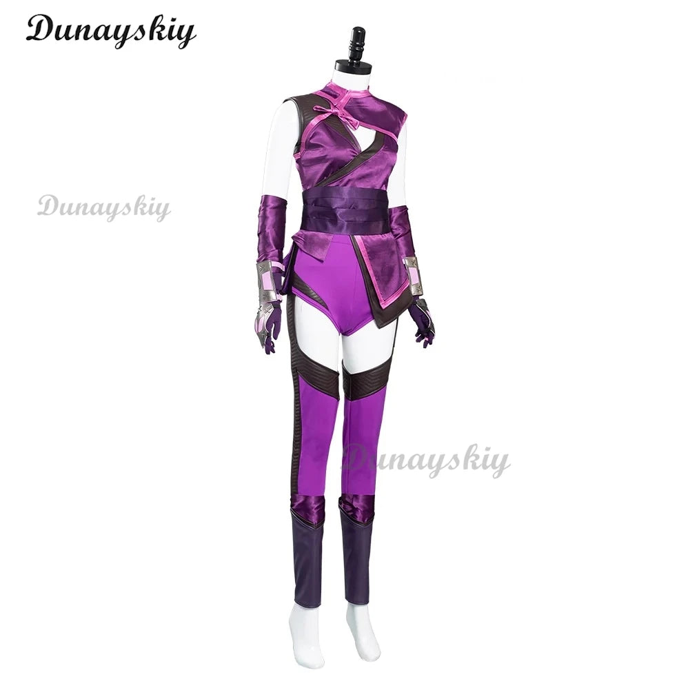 Mortal Kombat 11 Cosplay Mileena Cosplay Costume Wig Dress Halloween Carnival Combat Suit Masks Roleplay Outfits Customized