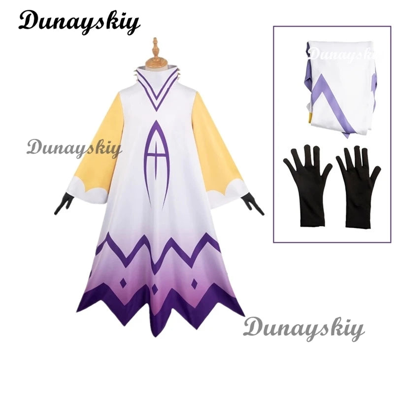 Hazbin Adam Cosplay Anime Hotel First Man Angel Halo Clothes Cosplay Costume Suit Unisex cos Halloween Party Angel Wings