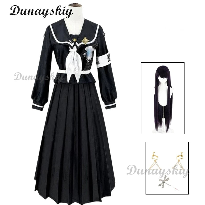 Anime Hundred Line Sizuhara Hiruko Cosplay Fantasia Costume Disguise for Women Dress Uniform Outfits Halloween Carnival Suit