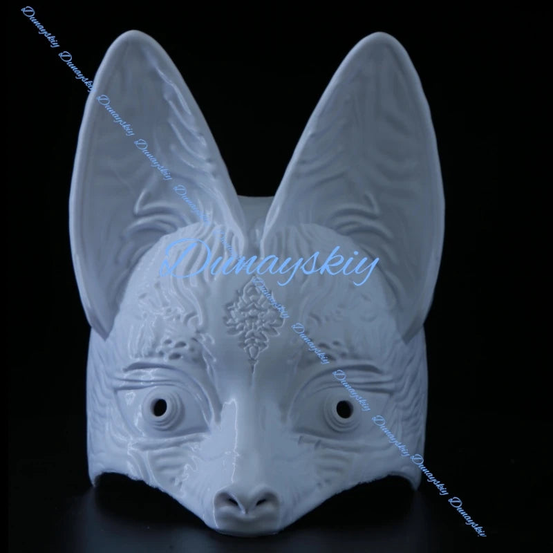 Game SILENT Shimizu Hinako Cosplay Mask Adult Half Face 3D Printing HILL Fox Mask Halloween Masquerade Party Prop