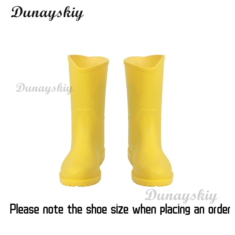 Coraline Cosplay Costume Wig Prop Horror Fairytale Movies Yellow Coat Secret Door Adult Halloween Party Customized