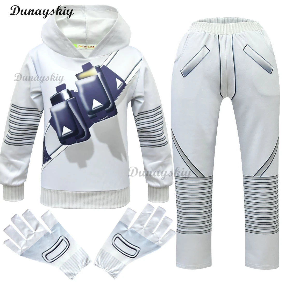 Electronic Sound Singer DJ Marshmello Fortnites Costume Mask Girls Boys Halloween Christmas Cosplay Party Costume Hoodie set