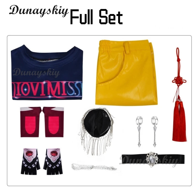 HUNTRIX K-Pop Mira Cosplay Costume Wig Demon Hunters Clothes Halloween Girls Group Idol Roleplay Outfit Women Customized