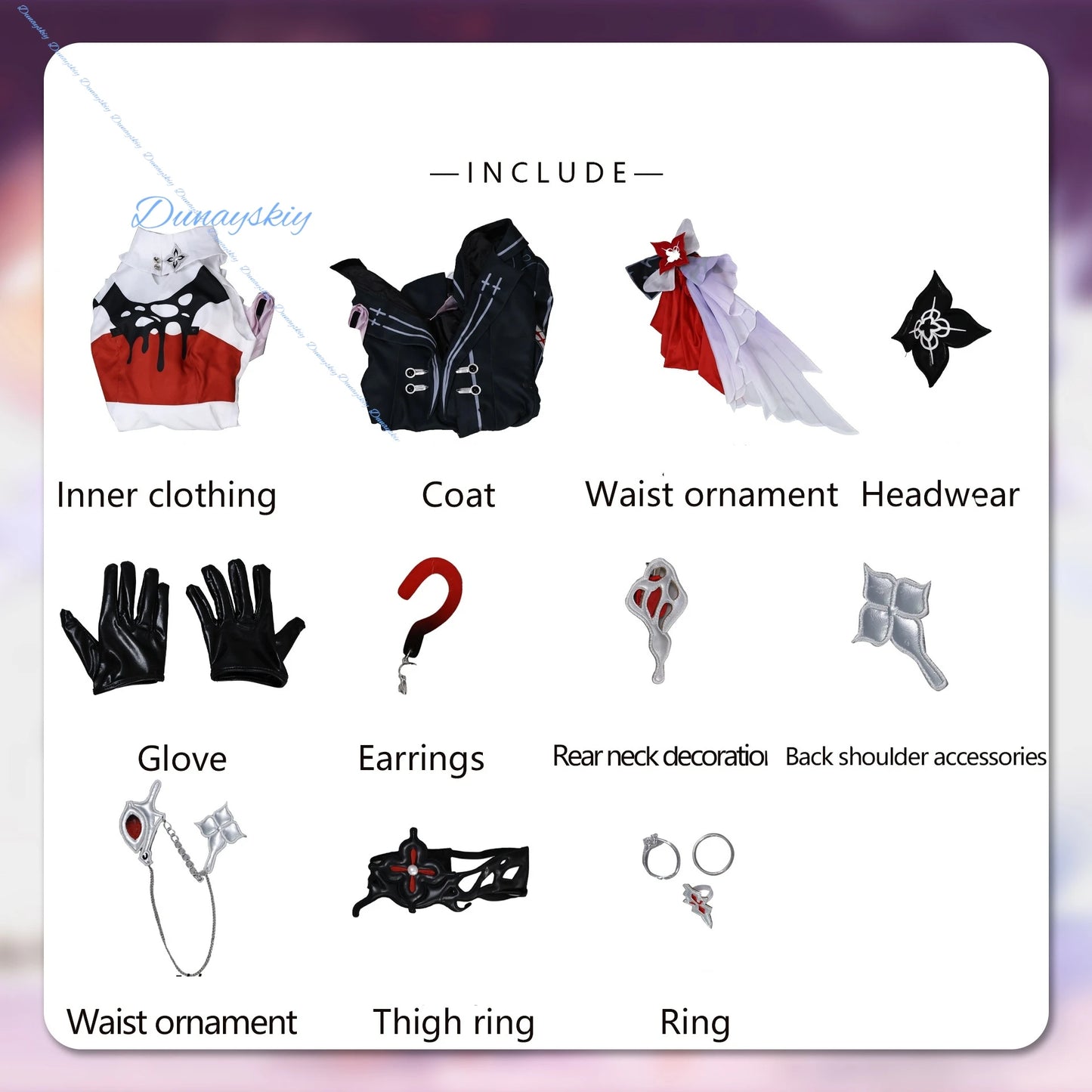 Game Honkai Star Rail Evernight Cosplay Costume Wig Dress Headwear Accessories Gloves Prop Women Girls Amphoreus March 7th Party