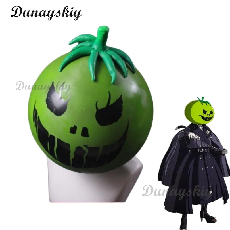 The Hundred Game Line Cosplay Oosuzuki Kurara Headset Mask Green For Halloween Party Straight Wigs For Women Customized