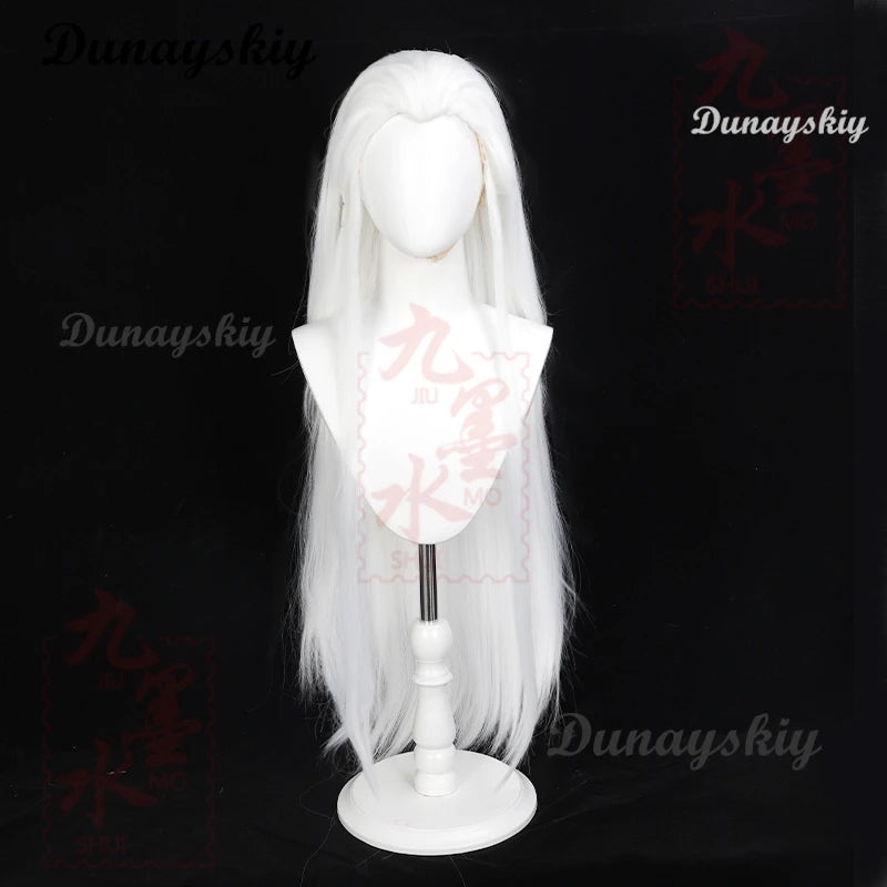 Anime Movies Nezha Aoguang Cosplay Wig White  Long Hair Headwear Corn Ao Bing Props Ne Zha 2 Halloween Party Women Men Gifts