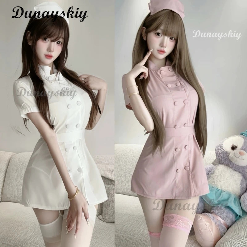 Pure Love Nurse Doctor Role Play Uniform Temptation White Angel White Dress Sexy Lingerie Fashion Sexy Uniform Suit Halloween