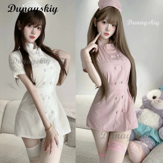 Pure Love Nurse Doctor Role Play Uniform Temptation White Angel White Dress Sexy Lingerie Fashion Sexy Uniform Suit Halloween
