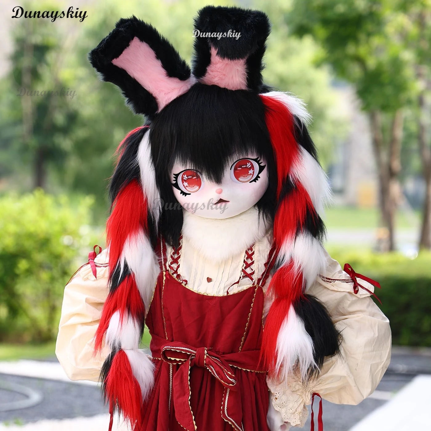 Fursuit Cosplay Headset Furry Rabbit Beast Mask Cosplay Costume Paw Cute Head Base Comiket Furry Kig Kigurumi Animal Cat Costume