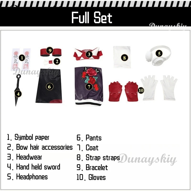 Over2 Kiriko Cosplay Costumes Skin Athleisure Watch Coat Pants Women Suit Game Clothes Halloween Party Wig Props Uniform Set