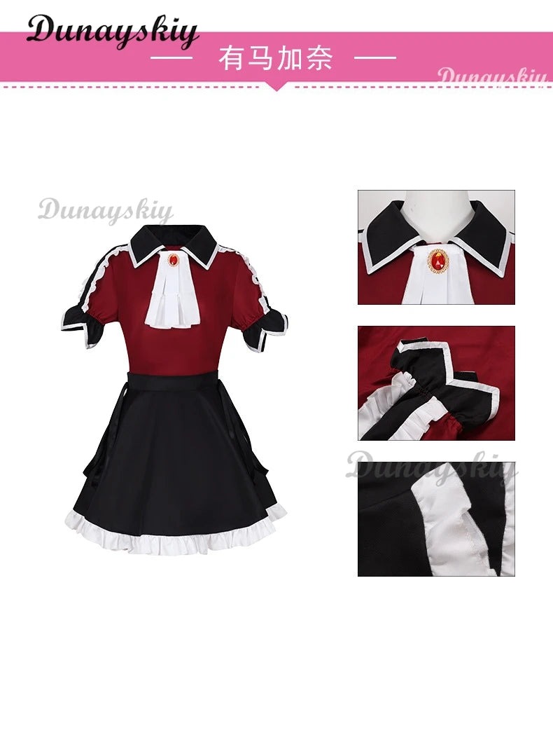 Hoshino Ruby/Arima Kana/Memu Cho Cosplay Costume Cape Style Anime Oshi No Ko B-Komachi Stage Dress Wig Halloween Party Women