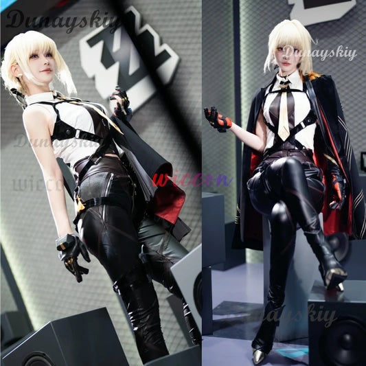 Game Zenless Zone Zero Agent Evelyn Cosplay Costume Role-playing Wig Shoes Clothes ZZZ Combat Uniforms Halloween Party Suit