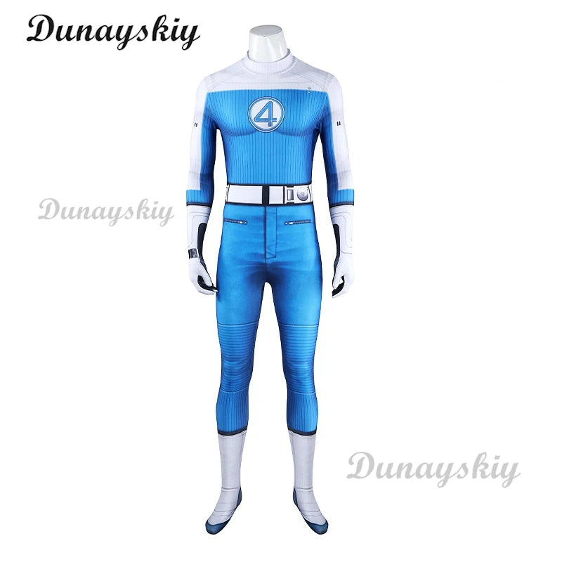 Fantastic Four Cosplay Human Torch Costume Johnny Storm Jumpsuits Halloween Carnival Party Christmas Play Role Clothes Clothing