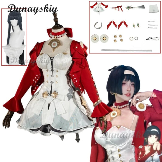 Astra Yao Cosplay Costume Wig Zenless Zone Zero Game Uniform 3D Gorgeous Waist Accessories Halloween Party for Women Men