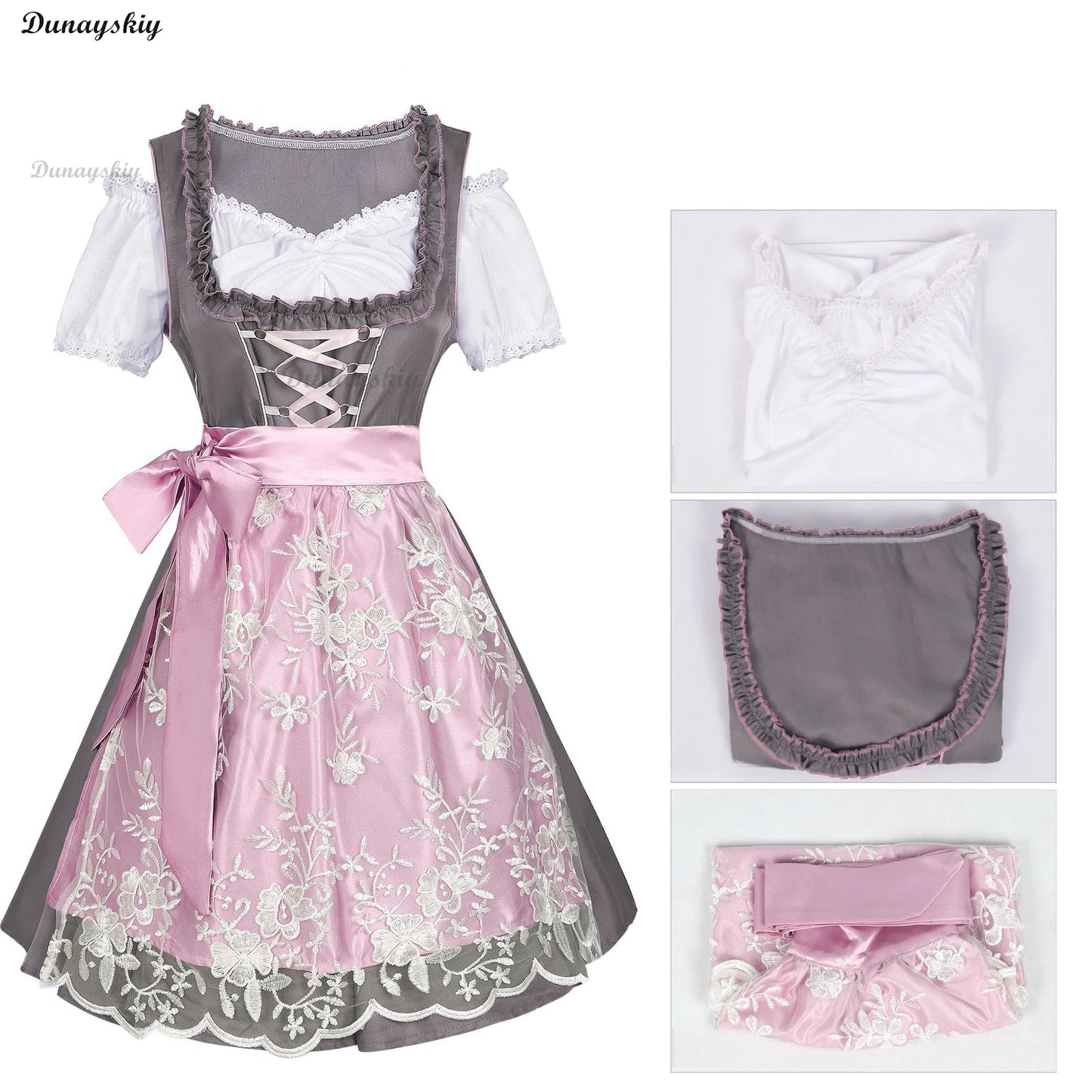 Bavaria Oktoberfest Costume Dirndl Dress Wench Maid Dress German Beer Girl Apron Outfit Maid Cosplay Halloween Party Dresses