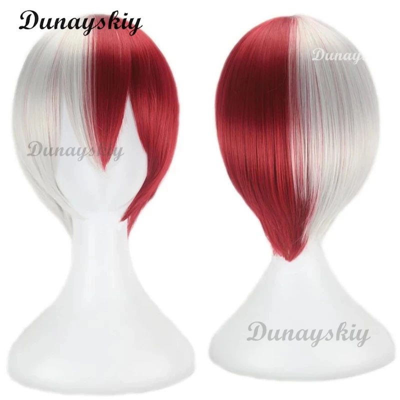 Todoroki Shoto Anime Cosplay Costume Jumpsuits Straps Prop Belt Wig Halloween Party Play Clothing for Woman Man