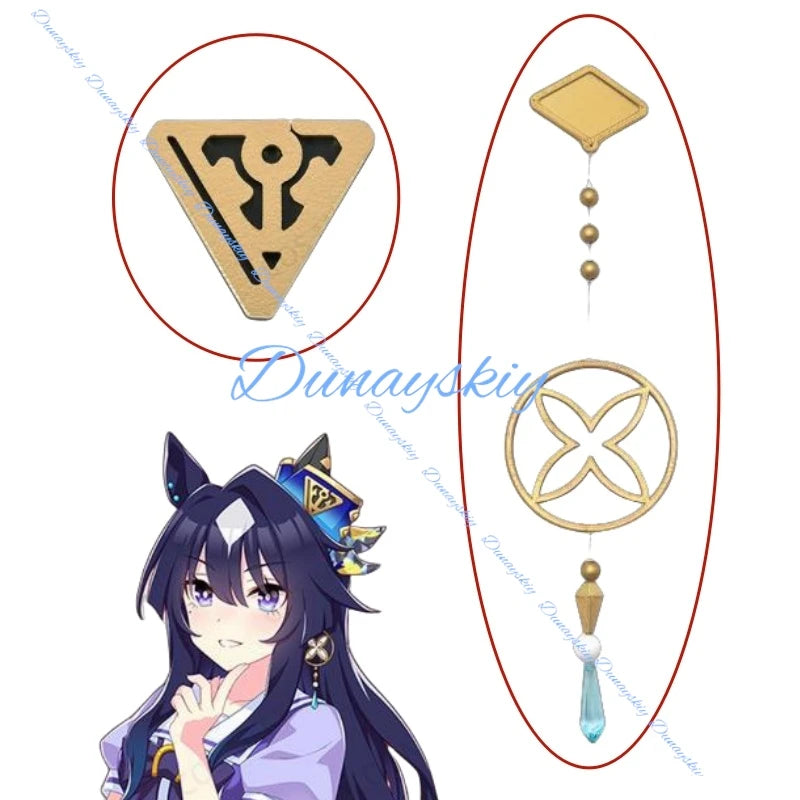 Game Umamusume Pretty Derby Verxina Cosplay Wig Ear Tail Event SSR Speed Virushiina Long Hair For Hallowmas Party Adult Women