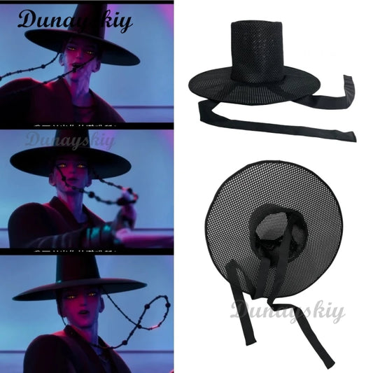 KPOP Huntrix Jinu Cosplay Hat Stage Korean Official Uniform Hat Demon Hunters Huntrix's Enemies Halloween Accessory Saja Boys