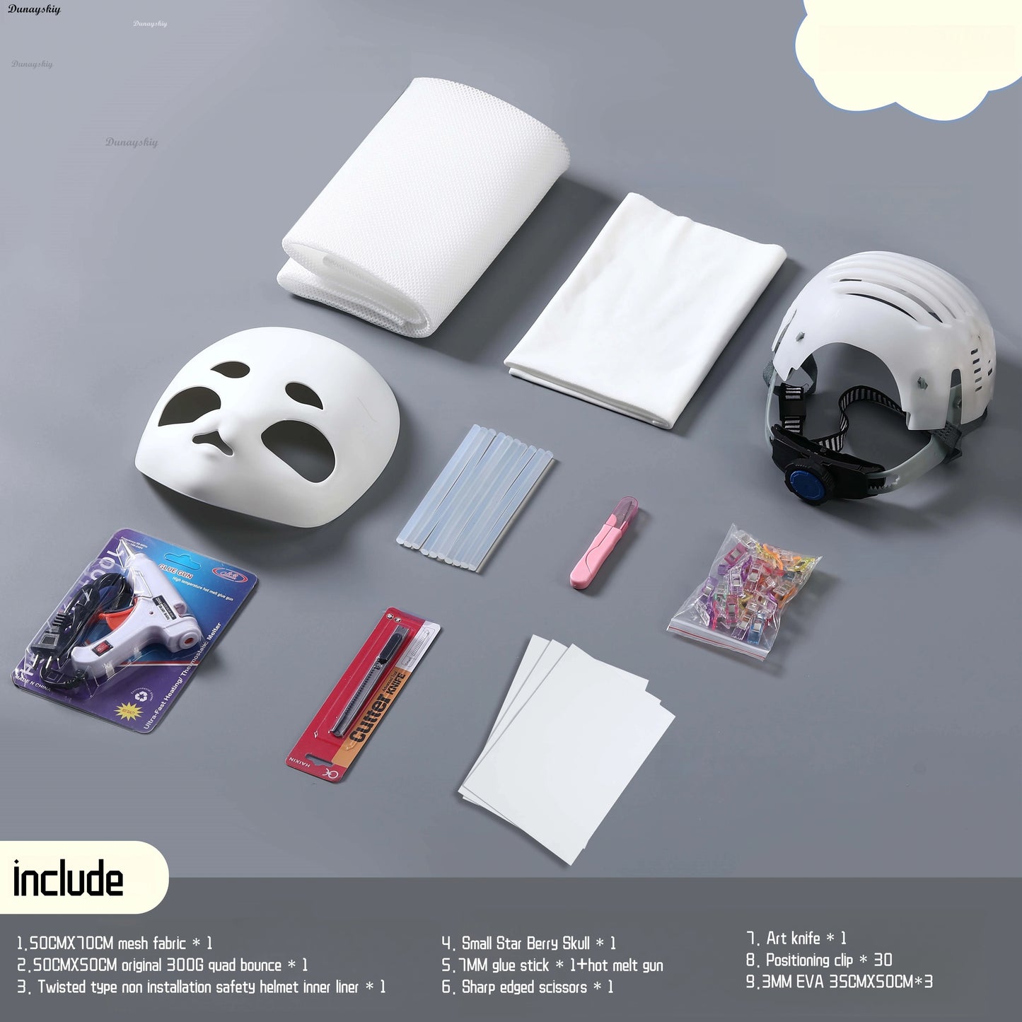 Anime Head Base Skull Fursuit Kigurumi Skull Mask Helmet Liner Headwear Cosplay DIY Accessories Cosplay Back of Head Roleplay