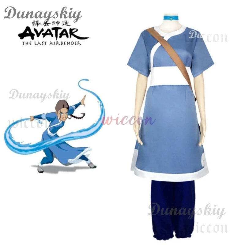 Anime Avatar The Last Airbender Katara Mai Zuko Azula Aang Korra Cosplay Costume Adult Men Women Halloween Party Cosplay Suit