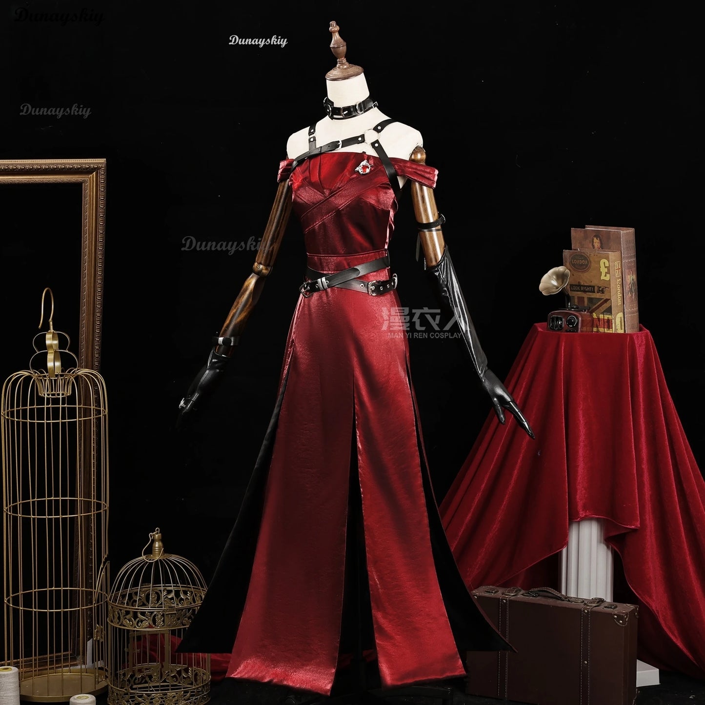 Love and Deepspace Heroines Cosplay Costume Red Dress Enchanting Veil Uniform Sylus Relentless Conqueror MC Halloween Women Girl
