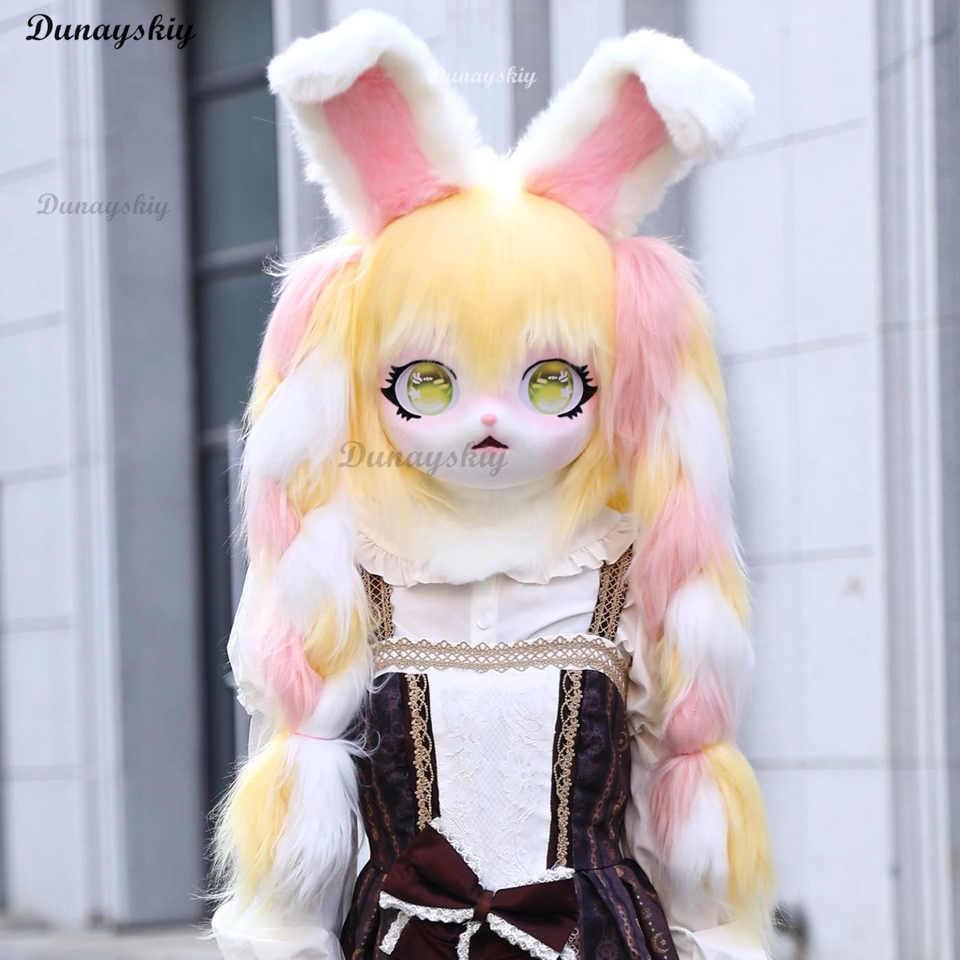 Fursuit Cosplay Headset Furry Rabbit Beast Mask Cosplay Costume Paw Cute Head Base Comiket Furry Kig Kigurumi Animal Cat Costume