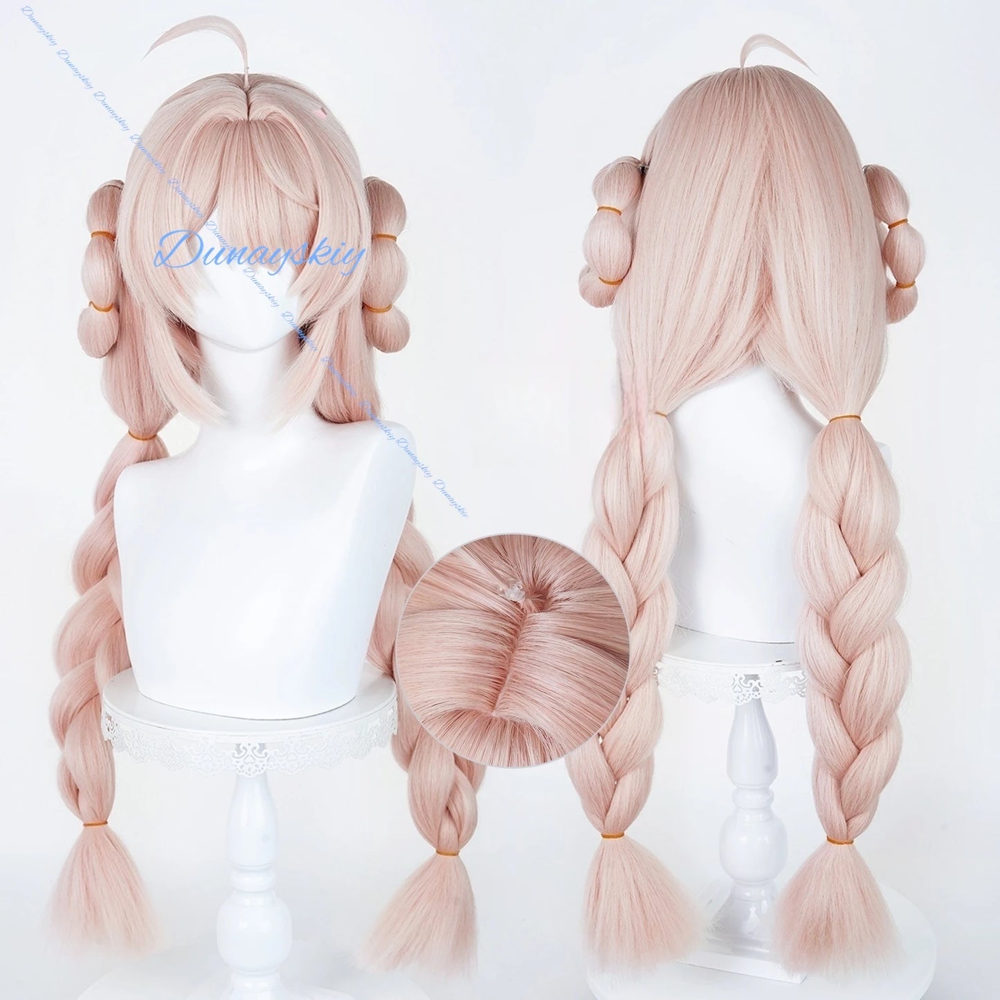 Zenless Zone Zero Zhao Cosplay Headwear Prop Wig Long Pink Braids Pigtails Wigs Compliance Authority Festival Carnival