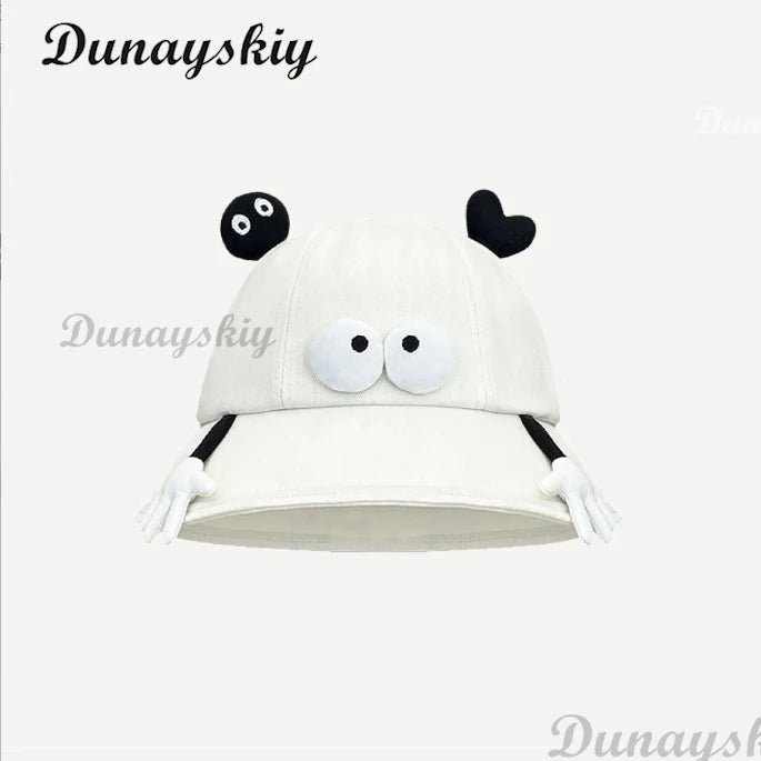 Cute Frog Bucket Hats Cosplay Accessories Women Bucket Hat Women Summer Outdoor Sun Fishing Cap Cotton Wild Panama Decorative