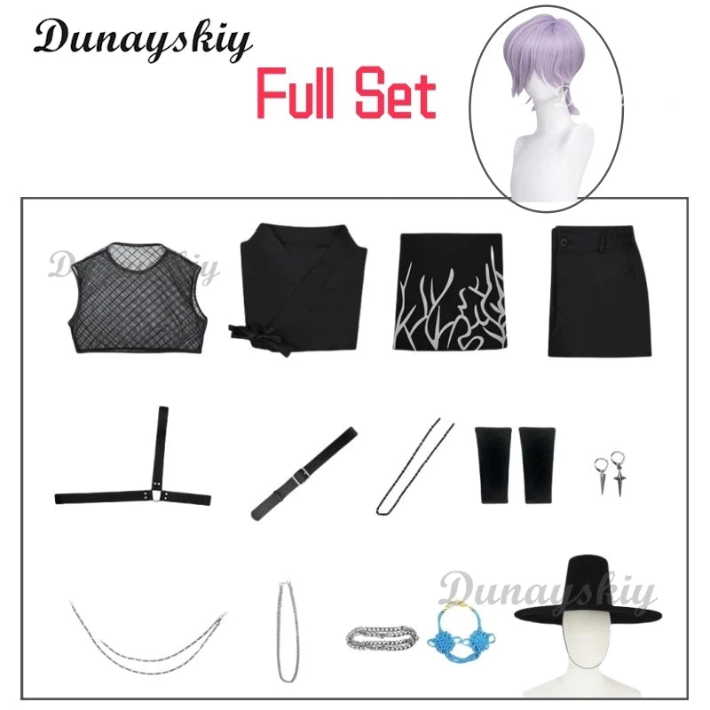 Anime KPop Demon Hunters Jinu Saja Cosplay Costume Saja Boys Black Stage Performance Outfit Baby Saja Halloween Party Women Men