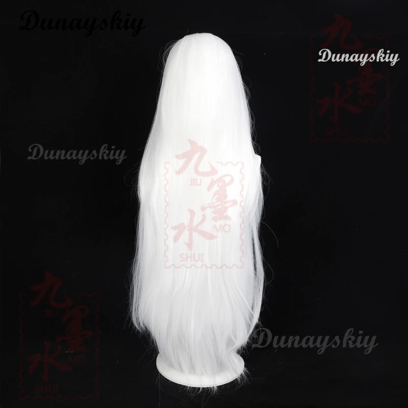 Anime Movies Nezha Aoguang Cosplay Wig White  Long Hair Headwear Corn Ao Bing Props Ne Zha 2 Halloween Party Women Men Gifts