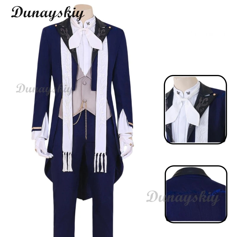 Love and Deepspace Rafayel Cosplay Costume Wig Sea Demon Lament Uniform Halloween Carnival Party Christmas Customized