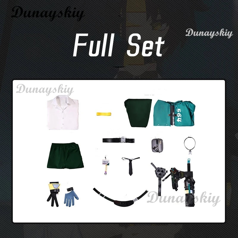 Harumasa Cosplay Costume Wig Zenless Zone Zero Game Uniform Headband Choker Props Section 6 Halloween Party for Women Men