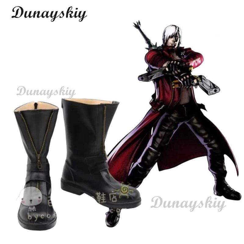 Game Devil Cos May Cry 3 Dante Red Long Poncho Cosplay Costumes Wig Pant Necklace Uniforms Jacket Halloween Carnival