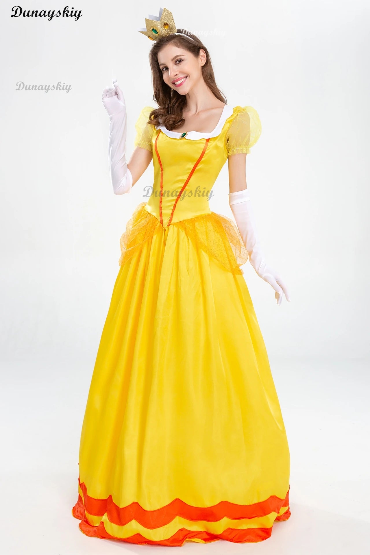 New Princess Dress Palace Party Queen Dress Rose Red Princess Cosplay Skirt Pink Peach Blossom Clothes Anime Halloween Costumes