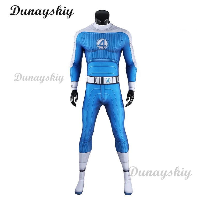 Fantastic Four Cosplay Human Torch Costume Johnny Storm Jumpsuits Halloween Carnival Party Christmas Play Role Clothes Clothing