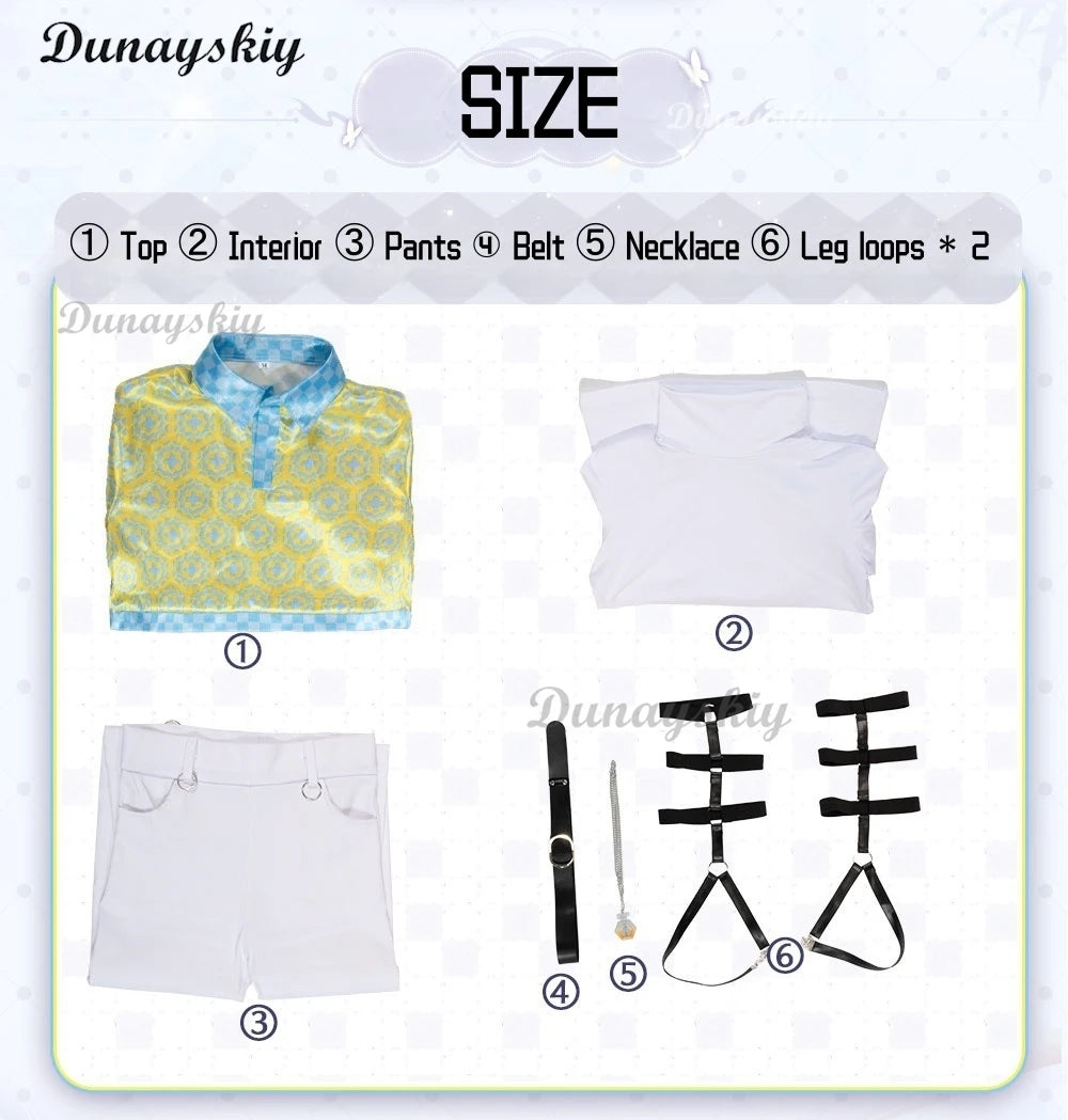 Anime Vtuber Nijisanji Hibachi Mana Cosplay Costume Wig Heat Yellow Short T-shirt Halloween Party Role Play Carnival Suit