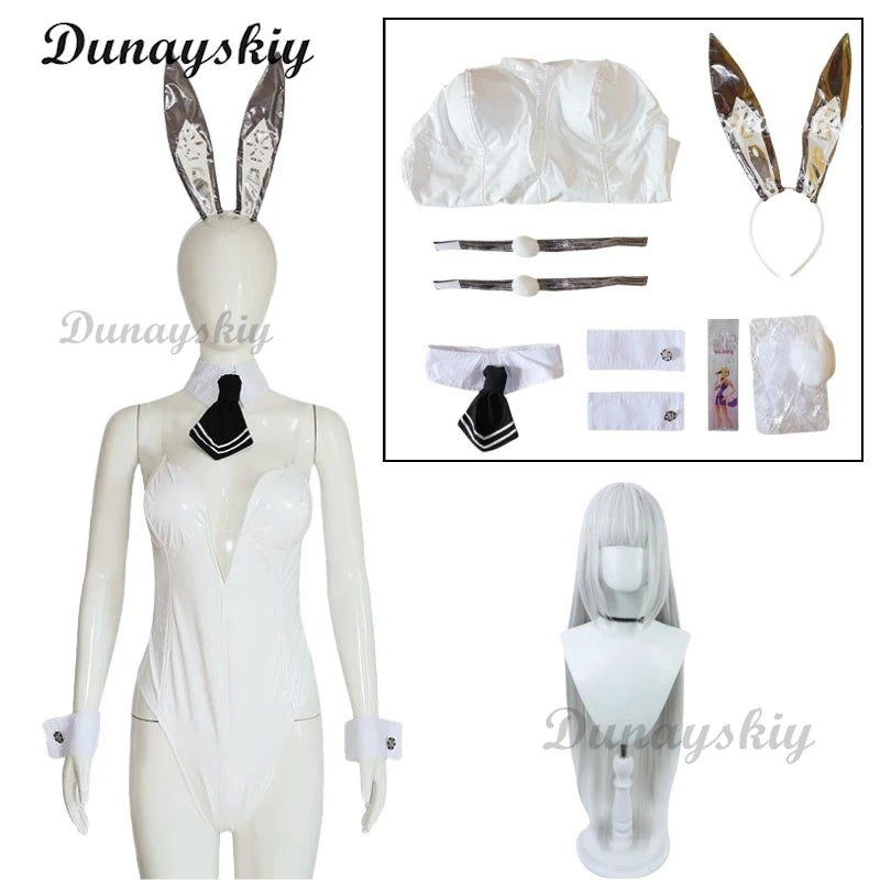 Alice Sexy Bunny Girl Tights Jumpsuits Cosplay Costume Wig NIKKE Goddess of Victory Women Girl Bunny Suit Pink Black White