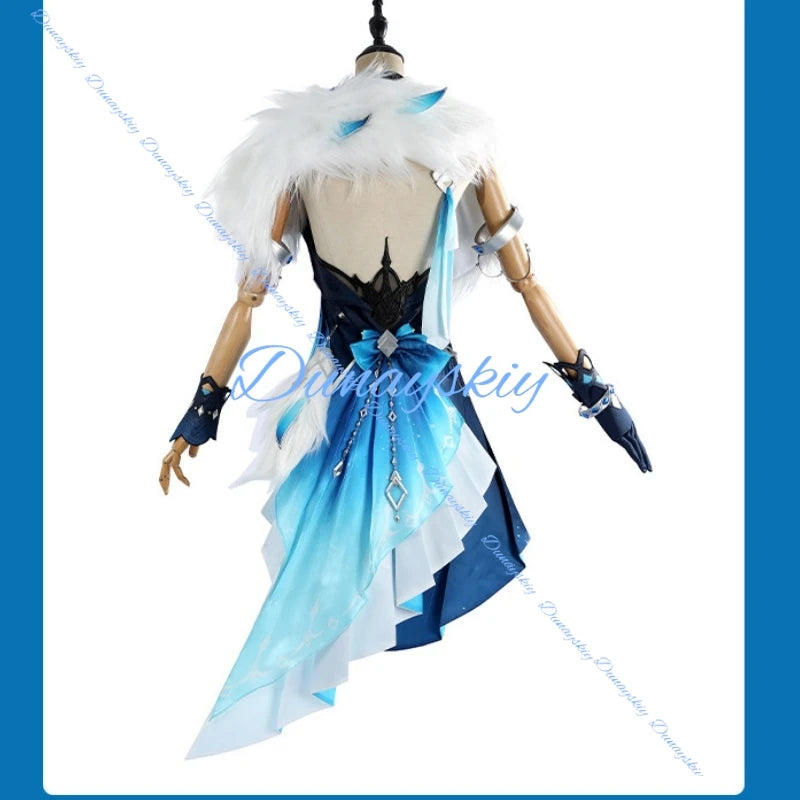 Genshin Impact Yelan Cosplay Yelan Genshin Cosplay Costume Wig Shoes Game Tranquil Banquet Cosplay Halloween Role Play Uniform
