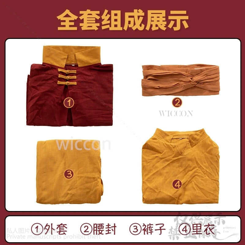 Anime Movie Avatar The Last Airbender Cosplay Aang High Quality Costume Suit Uniform Halloween Christmas Props Shoes Customized