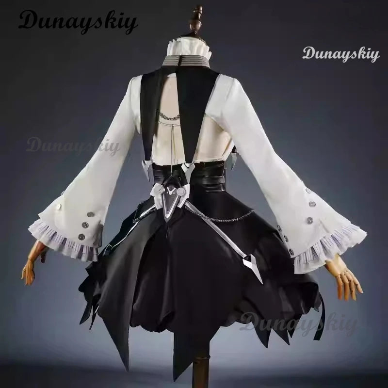 Vivian Cosplay Zenless Zone Zero Costume Wig Black Purple Dress Headwear Full Set For Women Girls Mockingbird Halloween Carnival