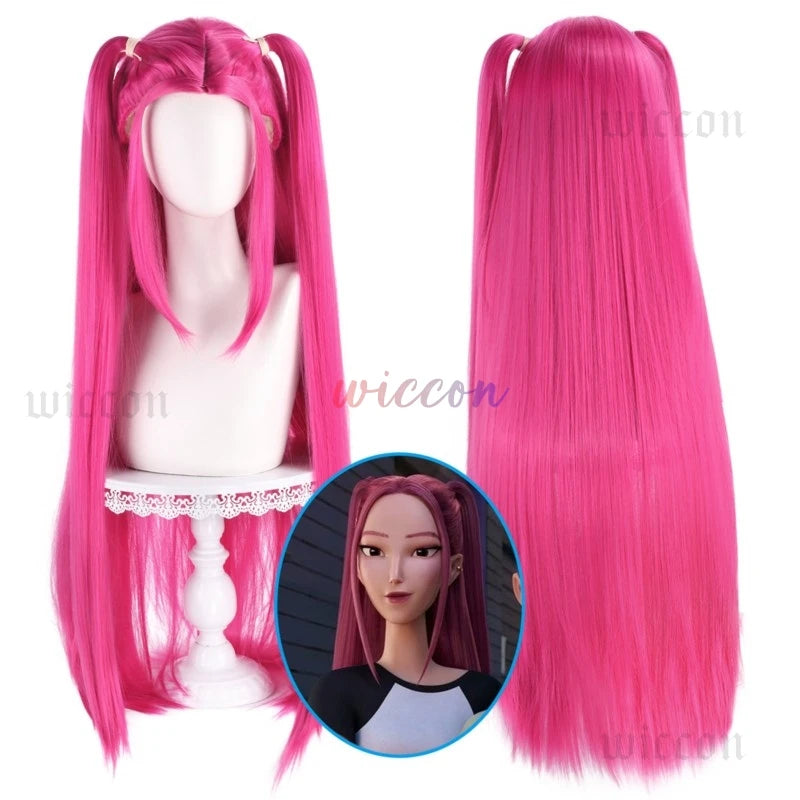 Kpop Huntrix Group Rumi Zoey Mira Cosplay Anime Demon Hunters Costume Coat Earrings Set 코스프레 Halloween Party Outfit for Girls