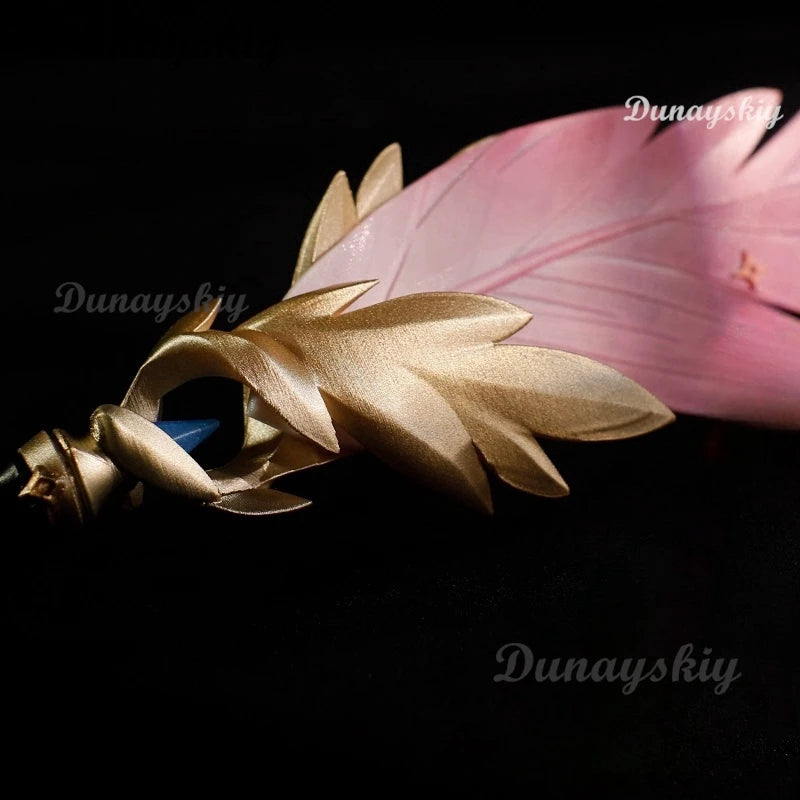 Highly Detailed Honkai: Star Rail 1:1 Replica Trailblazer's Memory Contract Feather Pen Cosplay Prop with Light-Up Feature