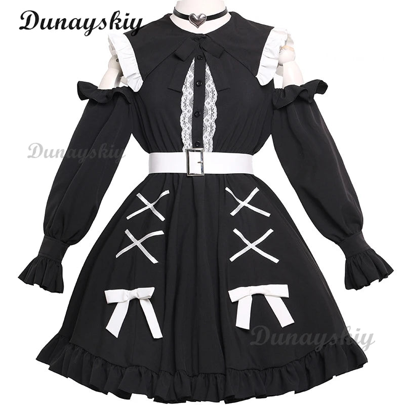 Re:zero Rem Cosplay Dresses Ram Cosplay Costume Re: Life A Different World From Zero Disarmed Mine Girl Cute Princess Dress Sets